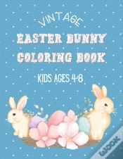 Capa do artigo Vintage Easter Bunny Coloring Book Kids Ages 4-8