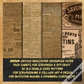 Vintage Newspaper Decoupage Paper Pack Sheets For Scrapbook &Diy Craft 20 Old Double Sided Pattern For Scrapbooking &Collage Art 4 Design For Invitation Making & Ephemera Cardmaking