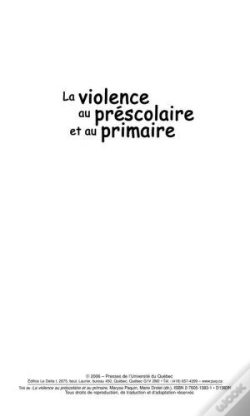 Capa do artigo Violence Au Prescolaire Et Au Primaire