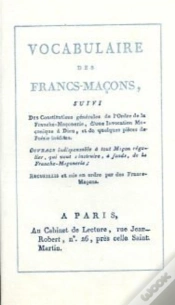 Capa do artigo Vocabulaire Des Francs-Macons
