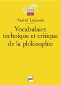 Vocabulaire Technique Et Critique De La Philosophie (2e Édition) - Preview