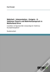 Capa do artigo Wahrheit - Interpretation - Ereignis - G. Vattimos Theorie Und Wahrheitsanspruch In Mulholland Dirve