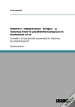 Capa do artigo Wahrheit - Interpretation - Ereignis - G. Vattimos Theorie Und Wahrheitsanspruch In Mulholland Dirve