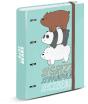 We Bare Bears Menta Pasta de 4 Anéis Papel Quadriculado, Verde - Preview
