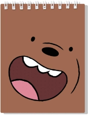 Capa do artigo We Bare Bears Pardo Caderno Espiral, Castanho