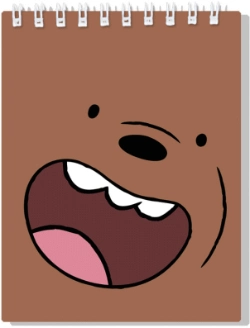 Capa do artigo We Bare Bears Pardo Caderno Espiral, Castanho