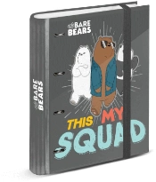 Capa do artigo We Bare Bears Squad Pasta de 4 Anéis Papel Quadriculado, Multicolorido