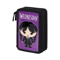 Capa do artigo Wednesday Chibi Estojo para Lápis Completo Triplo, Lilás