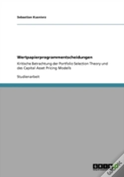 Capa do artigo Wertpapierprogrammentscheidungen