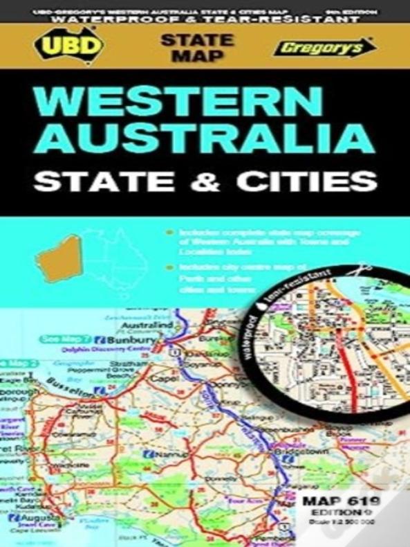 Western Australia State & Cities Map 619 9th Ed Waterproof