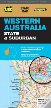 Capa do artigo Western Australia State & Suburban Map 670 17th Ed
