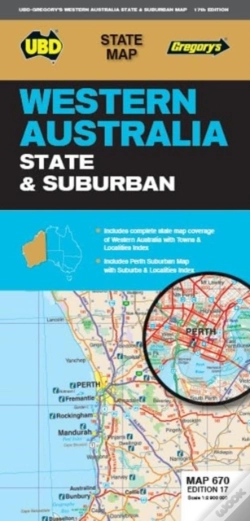 Capa do artigo Western Australia State & Suburban Map 670 17th Ed
