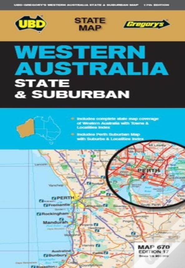 Western Australia State & Suburban Map 670 17th Ed