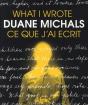 What I Wrote / Ce Que J'Ai Écrit - Preview