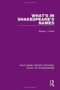 What'S In Shakespeare'S Names - Preview