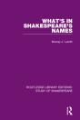 What'S In Shakespeare'S Names - Preview