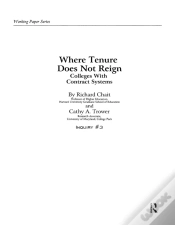 Capa do artigo Where Tenure Does Not Reign
