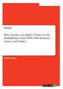 Why Did They Not Fight? A Study On The Kardak-Imia Crisis 1995-1996 Between Greece And Turkey