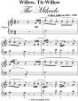 Willow Tit Willow Easy Piano Sheet Music - Preview