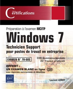 Capa do artigo Windows 7 - Technicien Support Pour Postes De Travail En Entreprise - Preparation A L'Examen Mcitp 7