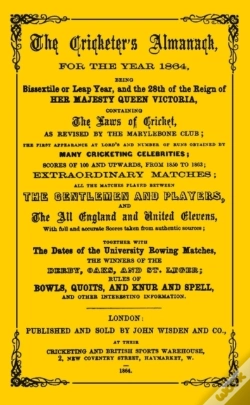 Capa do artigo Wisden Cricketers' Almanack 1864