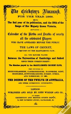 Capa do artigo Wisden Cricketers' Almanack 1865