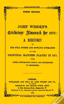 Capa do artigo Wisden Cricketers' Almanack 1872