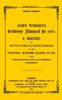 Wisden Cricketers' Almanack 1873 - Preview