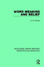 Word Meaning And Belief - Preview