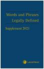 Words And Phrases Legally Defined 2021 Supplement - Preview