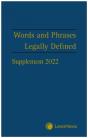 Words And Phrases Legally Defined 2022 Supplement - Preview