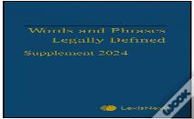 Words And Phrases Legally Defined 2024 Supplement