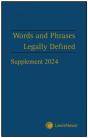 Words And Phrases Legally Defined 2024 Supplement - Preview