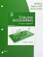 Working Papers With Study Guide For Scott'S College Accounting: A  Career Approach, 13th - Preview