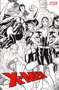 Capa do artigo X-Men 2012 001 Vc N&B