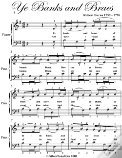 Capa do artigo Ye Banks And Braes Elementary Piano Sheet Music