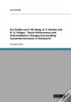Capa do artigo Zur Studie Von P. M. Healy, A. P. Hutton Und K. G. Palepu
